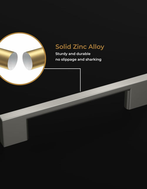 Load image into Gallery viewer, Haliwu 6 Pack Black Cabinet Handles 3-3/4 Inch Hole Center Modern Pulls
