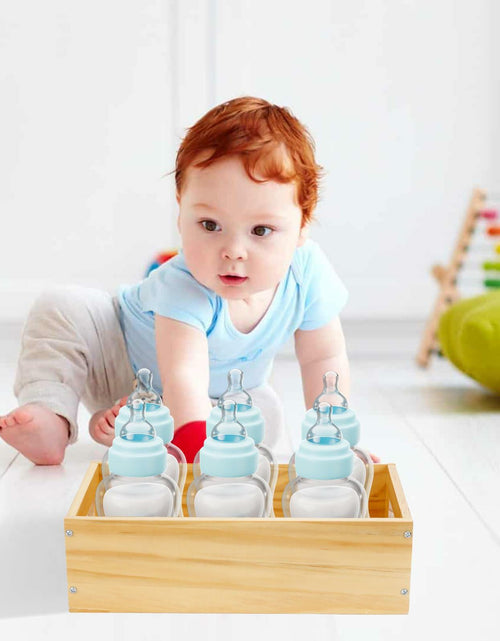 Load image into Gallery viewer, Ligne Collection Baby Bottle Nursery Food Organizer Bin Clear Handles
