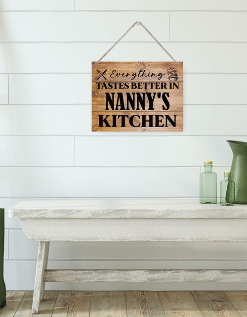Load image into Gallery viewer, Rustic Wooden Kitchen Sign Grandma Gift Hanging Farmhouse 15x11.4 Inches
