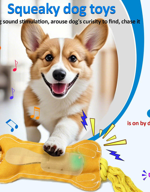 Load image into Gallery viewer, BENTOPAL Interactive Squeaky Dog Bone Toy Motion Activated Small Puppy
