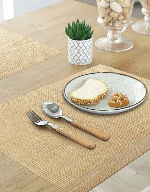 Load image into Gallery viewer, homEdge PVC Non-Slip Heat Resistant Placemats Set of 4 Beige
