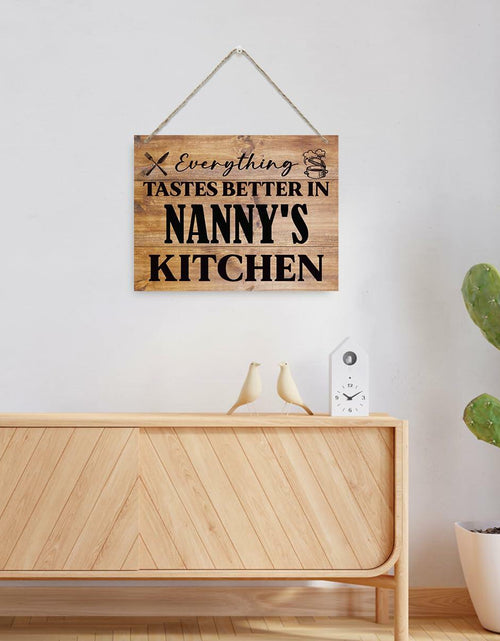 Load image into Gallery viewer, Rustic Wooden Kitchen Sign Grandma Gift Hanging Farmhouse 15x11.4 Inches
