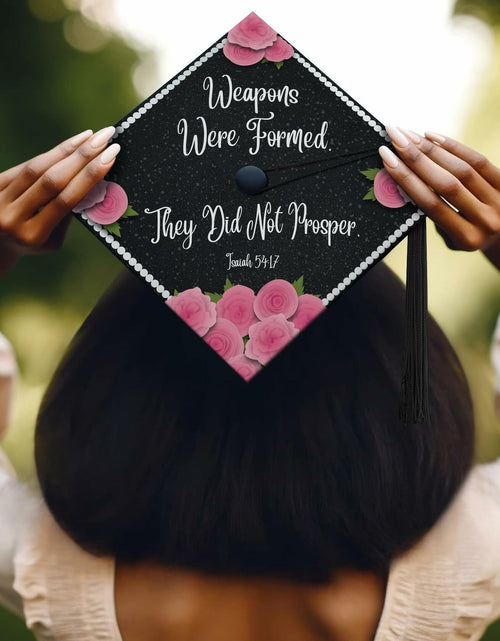 Load image into Gallery viewer, ADVANSYNC Graduation Cap Topper - Weapons Were Formed, They Did Not Prosper
