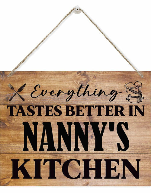 Load image into Gallery viewer, Rustic Wooden Kitchen Sign Grandma Gift Hanging Farmhouse 15x11.4 Inches
