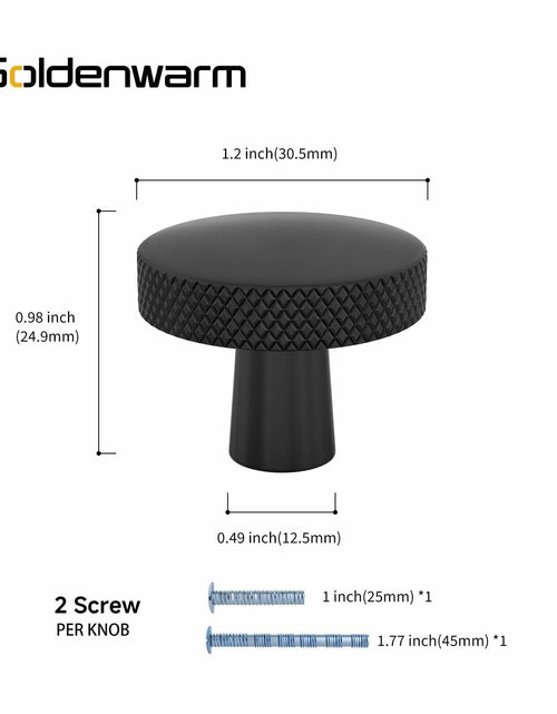 Load image into Gallery viewer, goldenwarm 10 Pack Gold Aluminium Alloy Cabinet Knobs for Drawers
