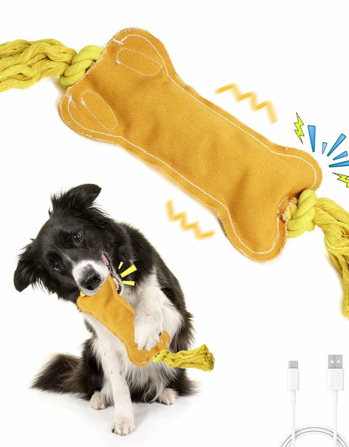 Load image into Gallery viewer, BENTOPAL Interactive Squeaky Dog Bone Toy Motion Activated Small Puppy
