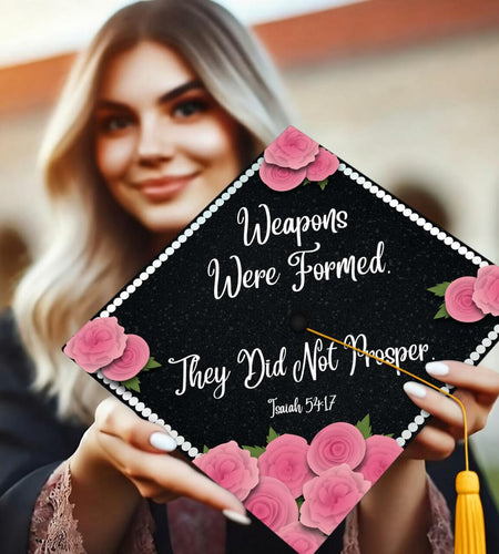 ADVANSYNC Graduation Cap Topper - Weapons Were Formed, They Did Not Prosper