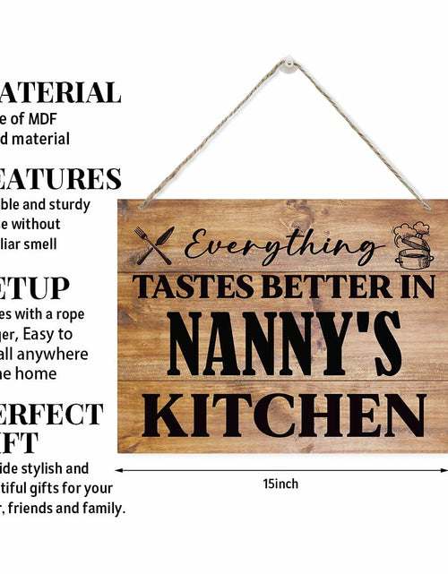 Load image into Gallery viewer, Rustic Wooden Kitchen Sign Grandma Gift Hanging Farmhouse 15x11.4 Inches
