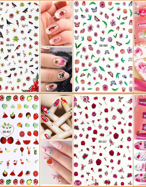 Load image into Gallery viewer, JOYJULY Nail Art Brushes Kit with Rhinestones Stickers Glitters Multi
