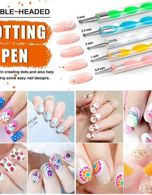 Load image into Gallery viewer, JOYJULY Nail Art Brushes Kit with Rhinestones Stickers Glitters Multi
