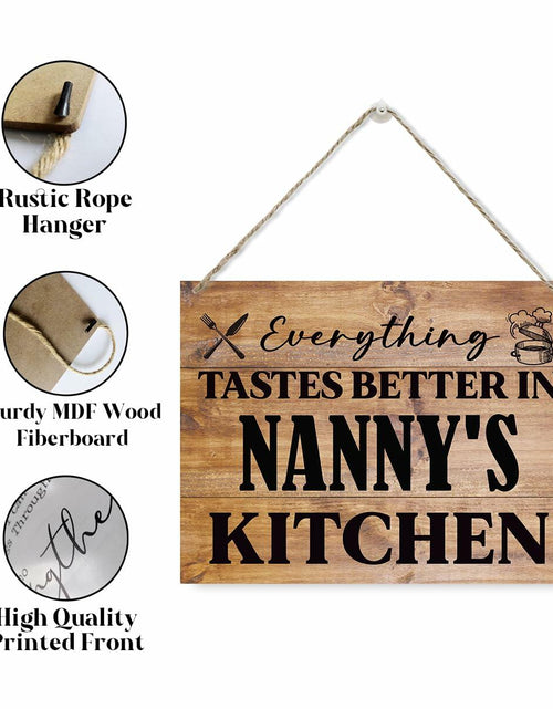 Load image into Gallery viewer, Rustic Wooden Kitchen Sign Grandma Gift Hanging Farmhouse 15x11.4 Inches

