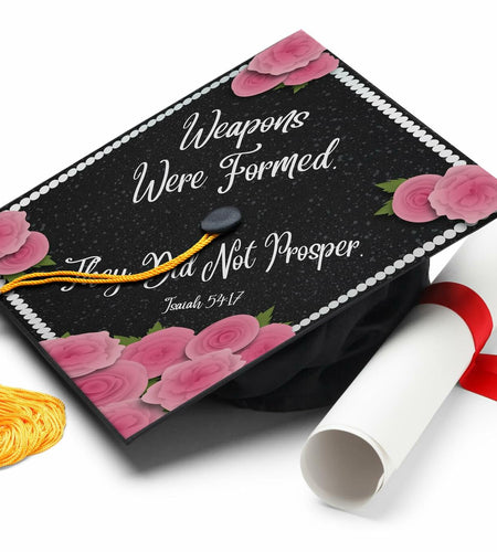 ADVANSYNC Graduation Cap Topper - Weapons Were Formed, They Did Not Prosper
