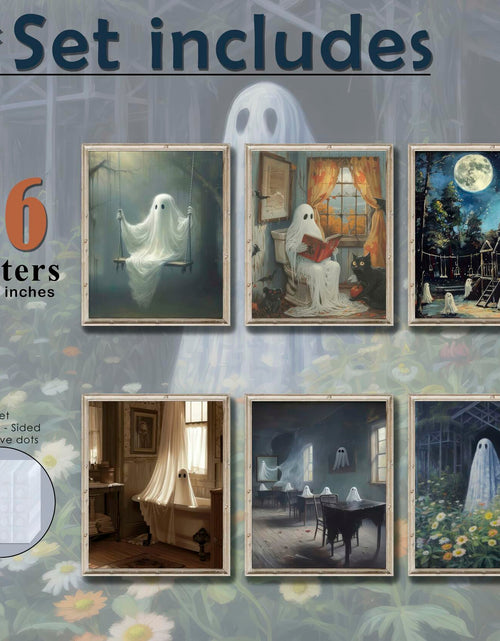 Load image into Gallery viewer, HD WOOD CRAFT Halloween Ghost Wall Art Prints Vintage Posters Unframed
