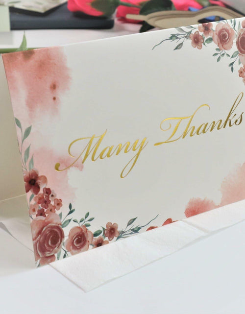 Load image into Gallery viewer, TOPJING 24 Heavy Duty Thank You Cards with Envelopes Gold Foil 4.15x6.5 Inch
