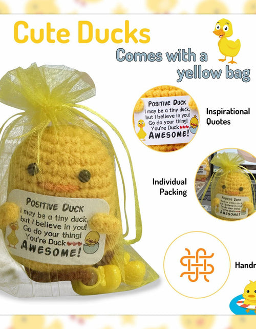 Load image into Gallery viewer, Artlunar Positive Duck Emotional Support Crochet Gift for Mom I Love You

