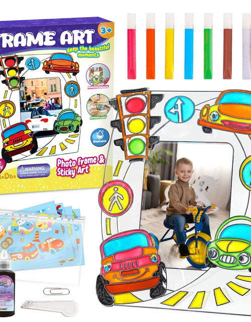 Load image into Gallery viewer, DoodleDoo DIY Vehicle Acrylic Photo Frame Painting Kit Kids Ages 4-12
