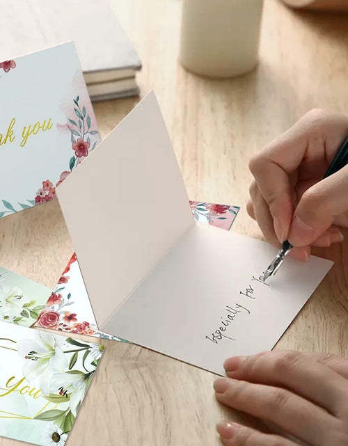 Load image into Gallery viewer, TOPJING 24 Heavy Duty Thank You Cards with Envelopes Gold Foil 4.15x6.5 Inch
