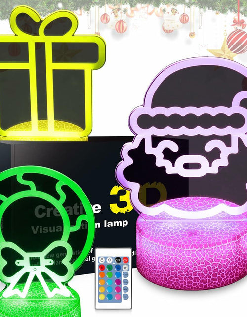 Load image into Gallery viewer, JHXLAMP Christmas Wreath Night Light 16 Color Change Santa Claus Decor
