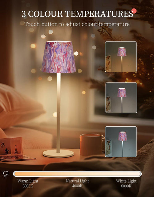 Load image into Gallery viewer, Faithorse Cordless Table Lamp Oil Painting Series Dimmable Pink 5200mAh
