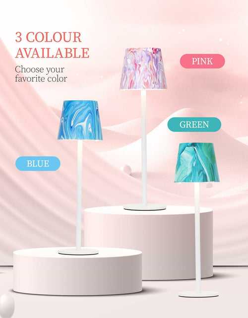 Load image into Gallery viewer, Faithorse Cordless Table Lamp Oil Painting Series Dimmable Pink 5200mAh
