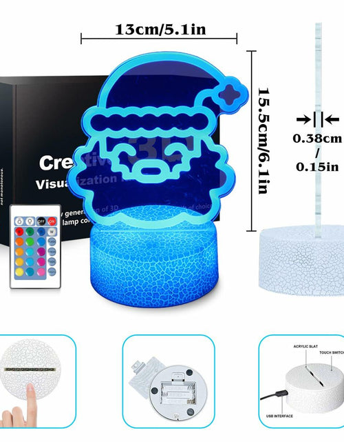 Load image into Gallery viewer, JHXLAMP Christmas Wreath Night Light 16 Color Change Santa Claus Decor
