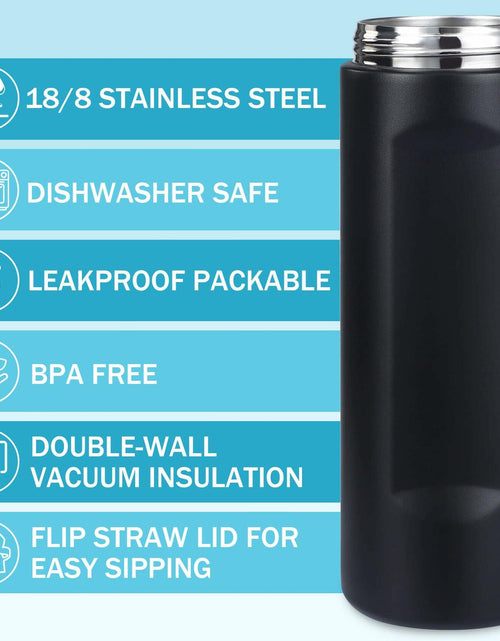Load image into Gallery viewer, Sports Water Bottle 1L Leakproof Portable Black Gym Outdoor Travel
