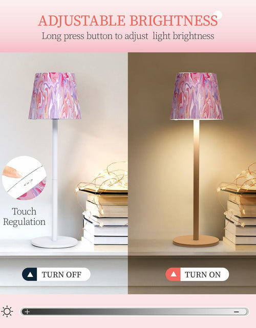Load image into Gallery viewer, Faithorse Cordless Table Lamp Oil Painting Series Dimmable Pink 5200mAh

