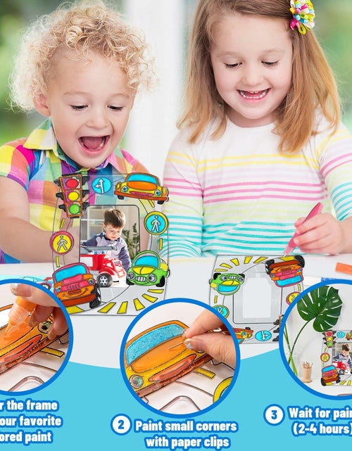 Load image into Gallery viewer, DoodleDoo DIY Vehicle Acrylic Photo Frame Painting Kit Kids Ages 4-12
