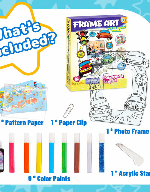 Load image into Gallery viewer, DoodleDoo DIY Vehicle Acrylic Photo Frame Painting Kit Kids Ages 4-12
