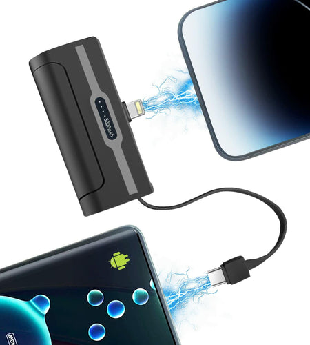 SYSFUN 4800mAh Portable Power Bank USB-C Charger Black