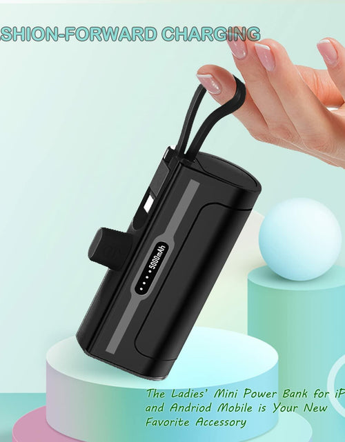 Load image into Gallery viewer, SYSFUN 4800mAh Portable Power Bank USB-C Charger Black
