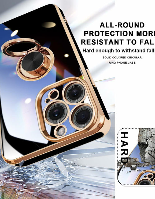 Load image into Gallery viewer, ZHONGHUAJIA iPhone 15 Pro Max Case 360° Rotatable Ring Holder Pink
