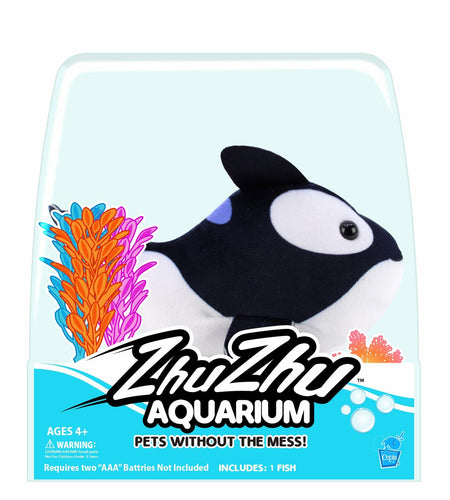 Zhu Zhu Fish Flip Orca Motorized Aquarium Pet Toy 0.33lb