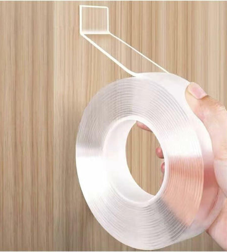 Tuqiso Double Sided Heavy Duty Nano Adhesive Tape Clear 9.85ft