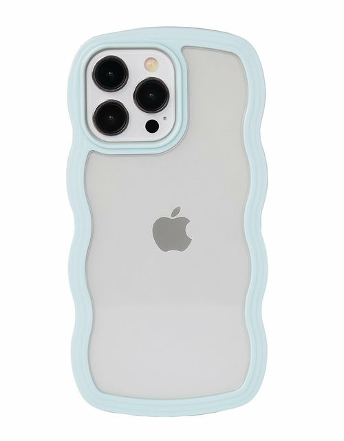 Load image into Gallery viewer, Weycolor iPhone 13 Pro Max TPU Shockproof Case Blue Kawaii Curly Wave
