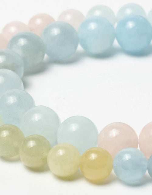 Load image into Gallery viewer, Song Xi Natural Aquamarine 6mm Round Gemstone Beads 60Pcs
