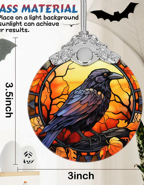 Load image into Gallery viewer, Black Cat with Hat Stained Glass Christmas Ornament Holiday Decoration
