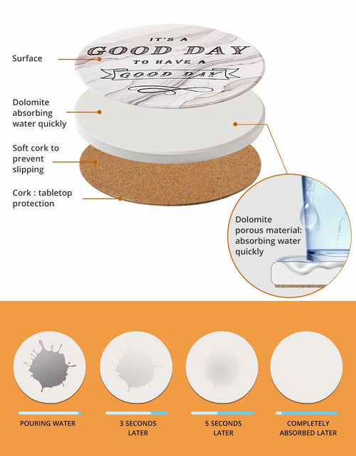 Load image into Gallery viewer, White Elephant Marble Ceramic Drink Coasters Set of 8 with Holder
