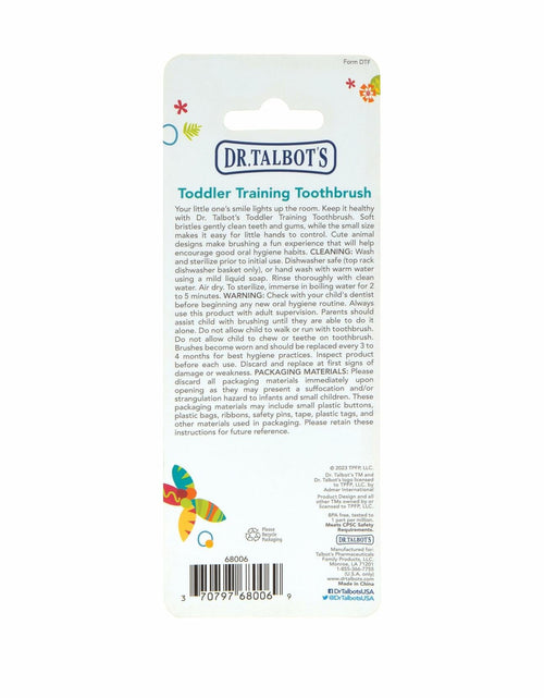 Load image into Gallery viewer, Dr. Talbot's Toddler Training Toothbrush Soft Elephant 6+ Months
