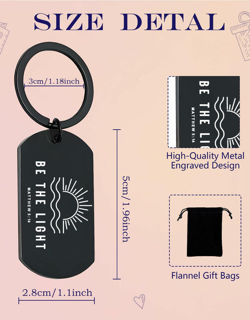 Load image into Gallery viewer, NATSUNO Christian Jesus Bible Verse Keychain Religious Gift for Women Men
