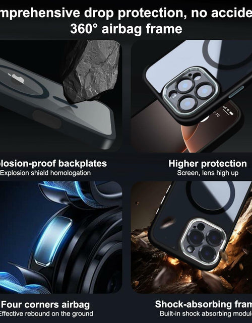 Load image into Gallery viewer, ATUTEN iPhone 16 Pro Max Case Magnetic Shockproof Grey 6.9 Inch
