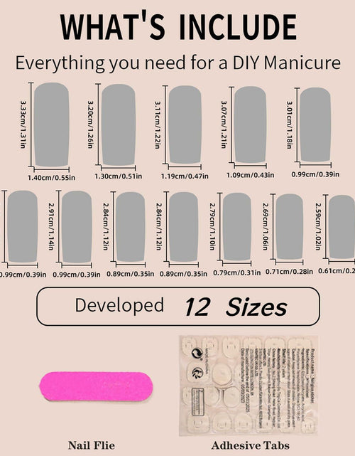 Load image into Gallery viewer, RIICFDD Fall Press On Nails Long Square Haze Blue 24 Pcs
