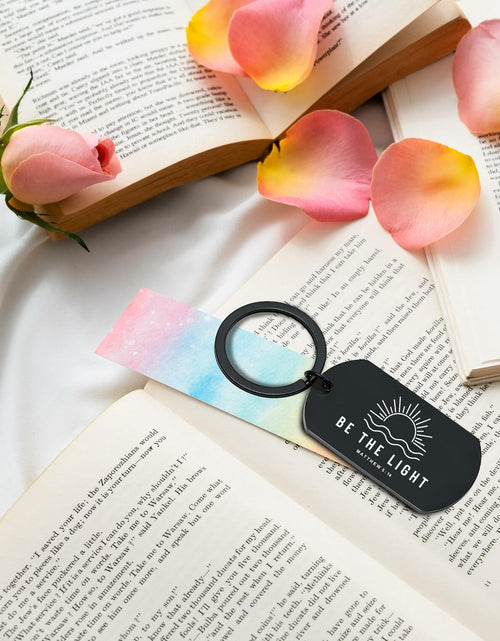 Load image into Gallery viewer, NATSUNO Christian Jesus Bible Verse Keychain Religious Gift for Women Men
