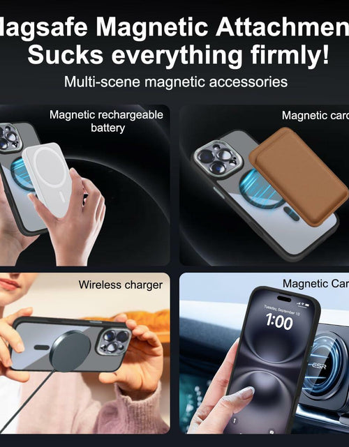 Load image into Gallery viewer, ATUTEN iPhone 16 Pro Max Case Magnetic Shockproof Grey 6.9 Inch
