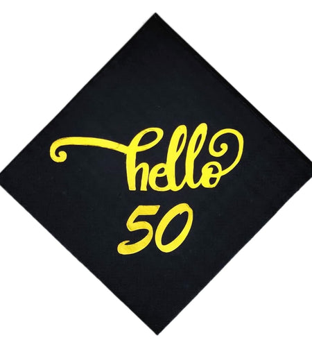 ZJTMJN 40pcs Silver Cheers to 50 Years 50th Birthday Cocktail Napkins