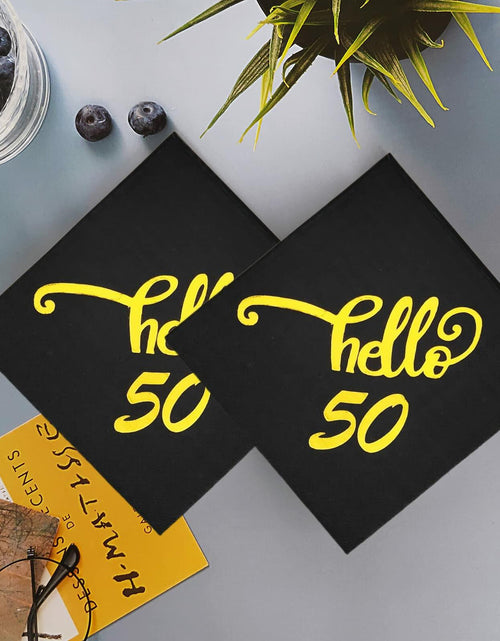 Load image into Gallery viewer, ZJTMJN 40pcs Silver Cheers to 50 Years 50th Birthday Cocktail Napkins
