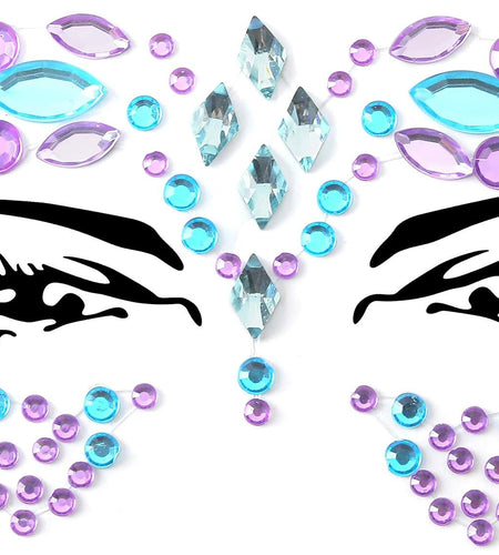 FACEGEM LONDON Face Gems Adhesive Glitter Tattoo Stickers 21 PCS