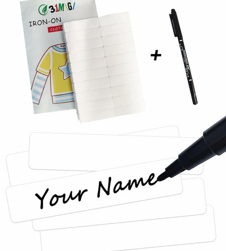 31MIGI Fabric Markers Iron On Name Tags 1.75x0.5in 95pcs