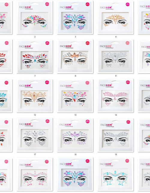 Load image into Gallery viewer, FACEGEM LONDON Face Gems Adhesive Glitter Tattoo Stickers 21 PCS
