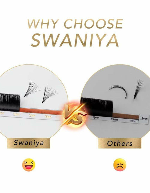 Load image into Gallery viewer, SWANIYA Lash Extensions 0.05 Thickness D Curl 8-15mm Mix Volume Black
